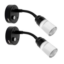 RV Lights Interior 12v RV Reading Light D. Black, blue and cool white light