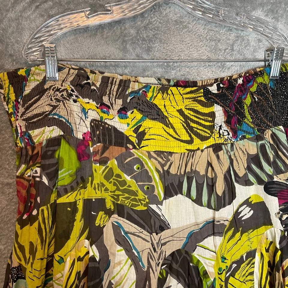 Saia Midi Grace Elements Feminina Colorida Borboleta Cintura Batida 2X* - Imagem 3 de 4