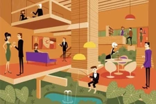 SHAG Josh Agle “The Secret Fishing Spot” Serigraph Art Print Printer Proof Mint