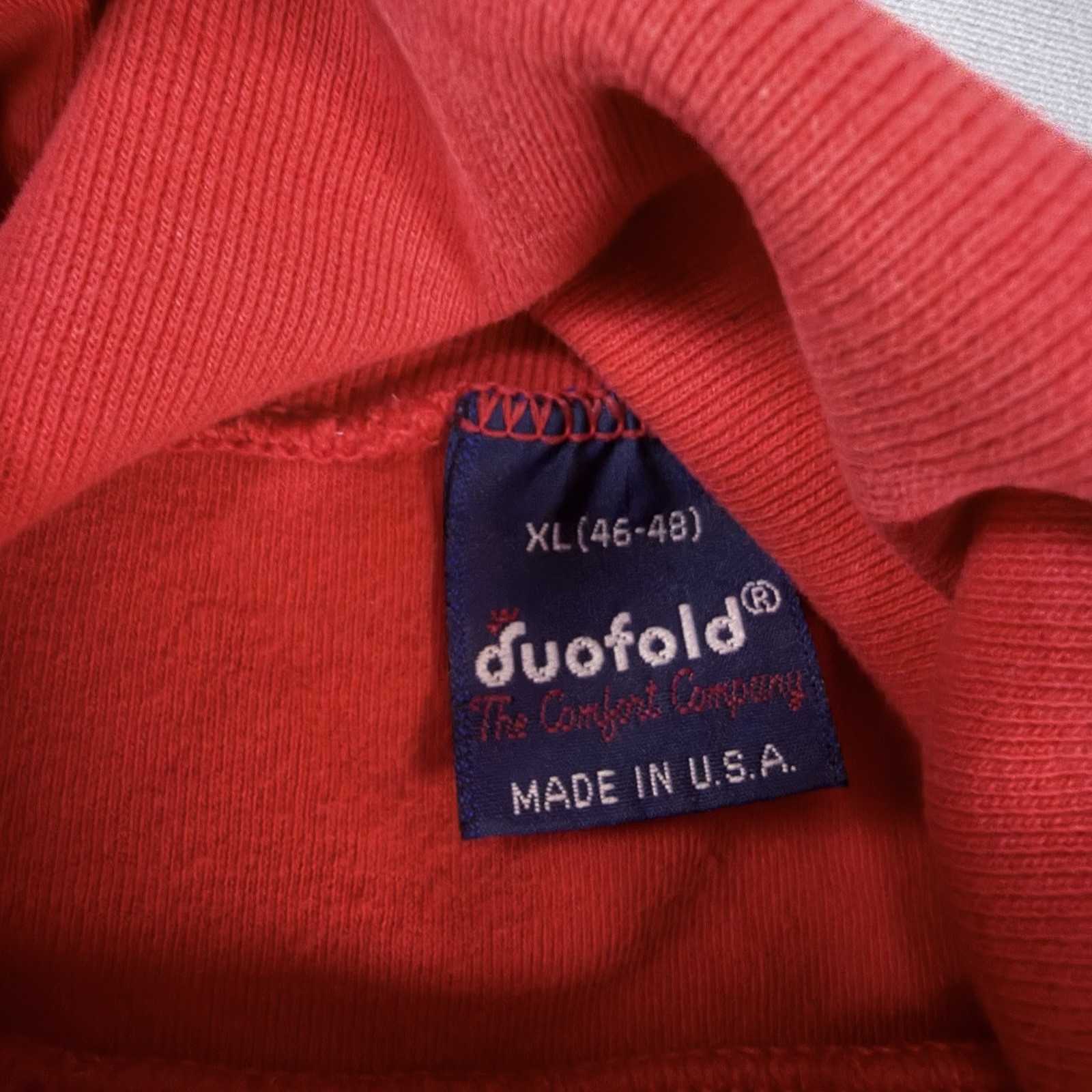 Vintage Duofold USA Made Red Basic Turtleneck 100… - image 2