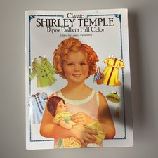 1986 Shirley Temple Paper Dolls Full Color Dover Uncut Complete Vintage Book