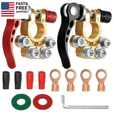 Car Battery Terminal Connectors, 2Pcs Battery Terminals Top Post, 4 Way Auto Ca