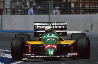 Teo Fabi Benetton B187 Australian GP Adelaide 15th November 1987 Old Photo