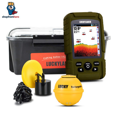 LUCKY Kabellos Handheld Fischfinder Boot verkabelt Transducer Fisch Finder