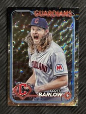 2024 Topps Update Series Scott Barlow Silver Crackle Foilboard Guardians