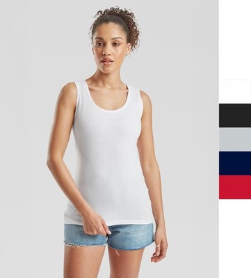 5er Pack Damen Tanktop Fruit of the Loom XS-2XL Lady-Fit Valueweight 61-376-0