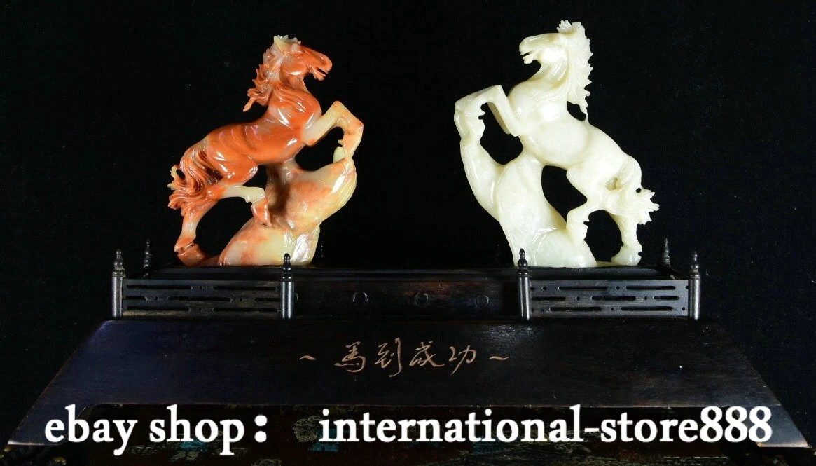 马寿山石主中国风雕像、雕像| eBay