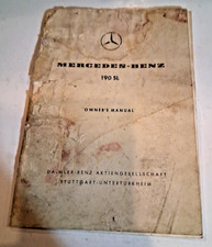 1955-1959 Mercedes Benz 190sl Owner Manual Convertible Roadster 1956 1957 1958