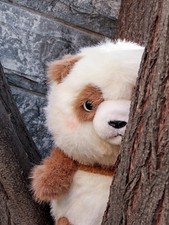 9.06in Brown Panda Plush Doll Soft Fluffy Stuffed Animal Kid Gift Home Deco