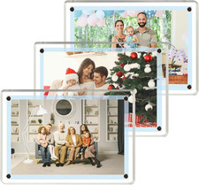 3 Pack Acrylic Fridge Magnetic Frame 5X7 Inch Refrigerator Photo Magnet Frames C