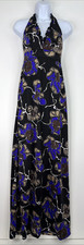 VTG 60s/70s Catalina Maxi Swimsuit Swim Dress Black Floral USA Size Small