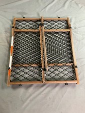 Evenflo Adjustable Safety Gate - Wooden Frame with Metal Mesh, Brown, Rubber Sto