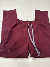 Figs Kade Cargo Scrub Pants Womens S Burgundy Red Medical Adult A030626