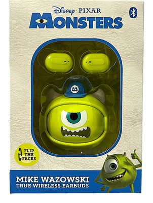 Disney Monsters Inc Mike Wazowski True Wireless Earbuds Bluetooth Flip  Faces NEW | eBay