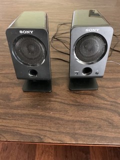SONY SRS A3 Wired Computer Speakers Desktop PC Laptop Tested Working Pair