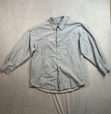 Ermenegildo Zegna Soft Dress Shirt Mens 44 17 1/2 Gray Button Down Shirt