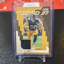 2025 Panini Score T.J. Watt Zoned In Jerseys #ZON-TWT Steelers