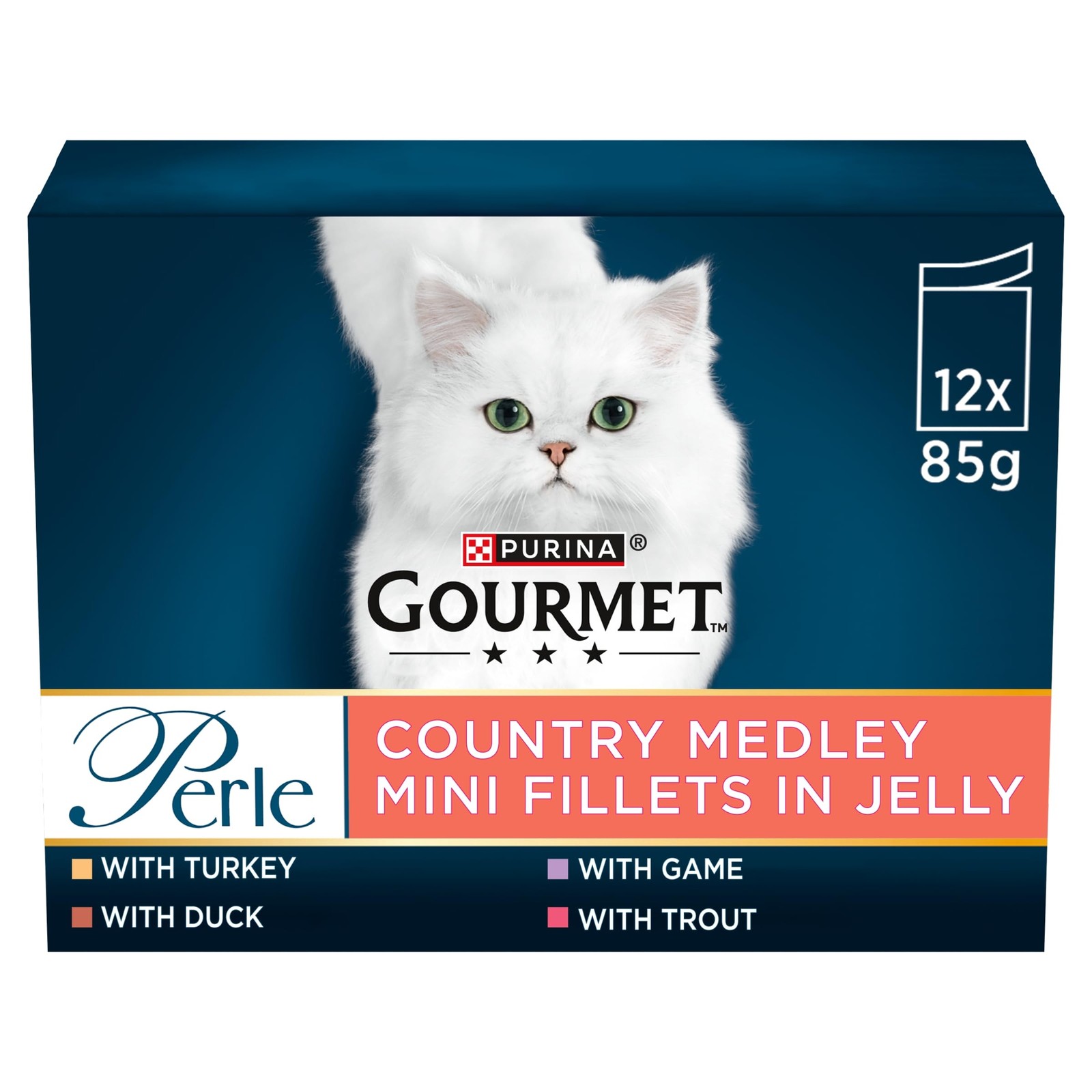 Gourmet Perle Country Medley Multipack Wet Cat Food 12x85G Pouches - Image 2