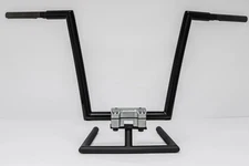 KST Kustoms 10" Outlaw 1 1/4" High Gloss Black Handlebars for Harley Models