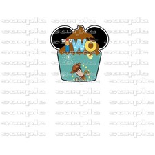 DISNEY Toy Story Cupcake rea Premade Scrapbook Page Paper Piece die cut