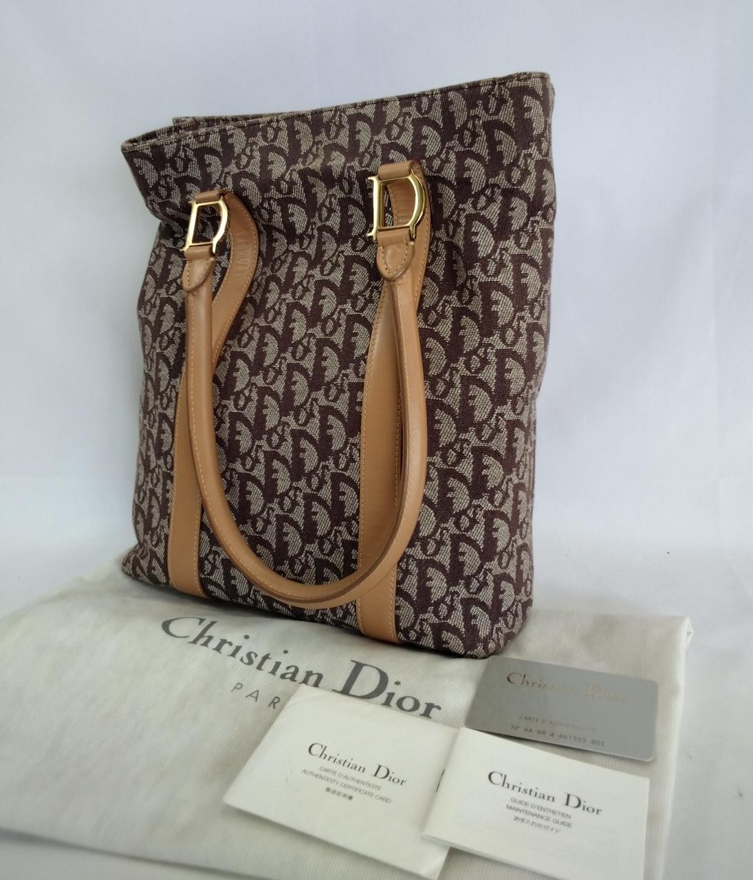 Christian Dior 0052 Trotter Tote Bag in Signature Canvas