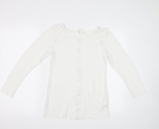 H&M Damen Basic Bluse wei&szlig; Gr&ouml;&szlig;e S