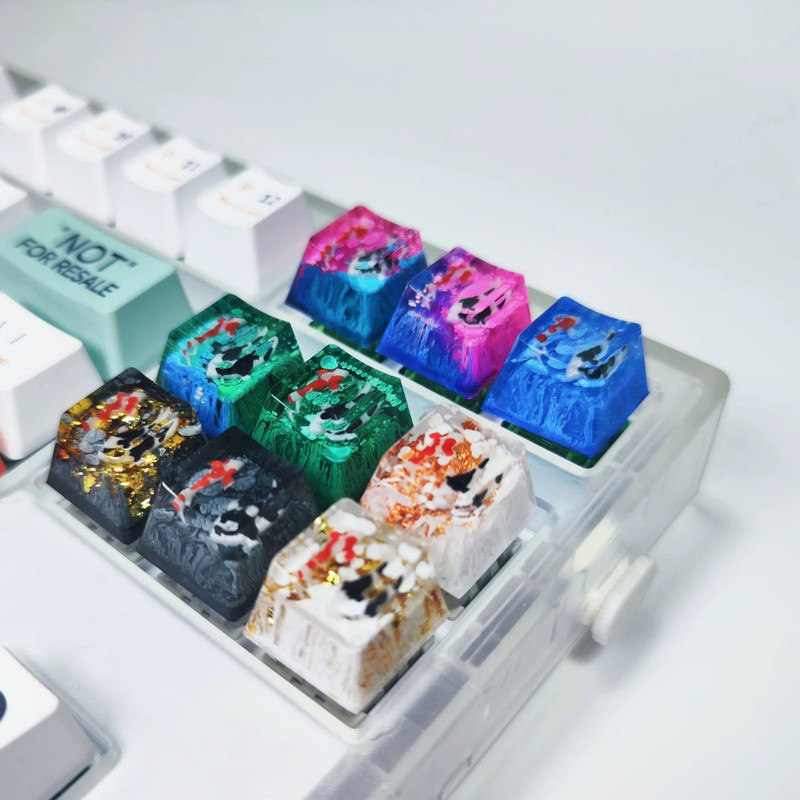 Koi Fish Resin Keycap Custom Cherry MX Mechanical Keyboard ESC Key
