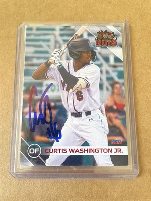 Signed 2024 Modesto Nuts Curtis Washington Jr. Mariners Minor League Autographed