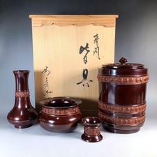 Minaku Metalworker Goshozo Karado Mizushi Lid Used 23x15cm