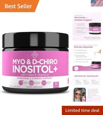 Inositol Supplement - Myo-Inositol and D-Chiro Inositol Powder Plus Folate an...