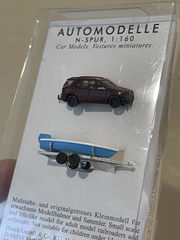 VTG Busch Automodelle 1:160 Mercedes Benz M Class & Boat Made in Germany - Image 2 of 4