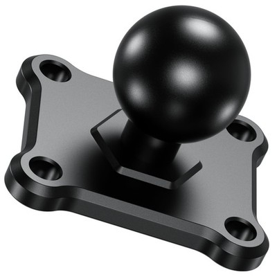 1'' Aluminum Ball Mount Base 4-Hole AMPS Square Plate RAM Mount Double Socket