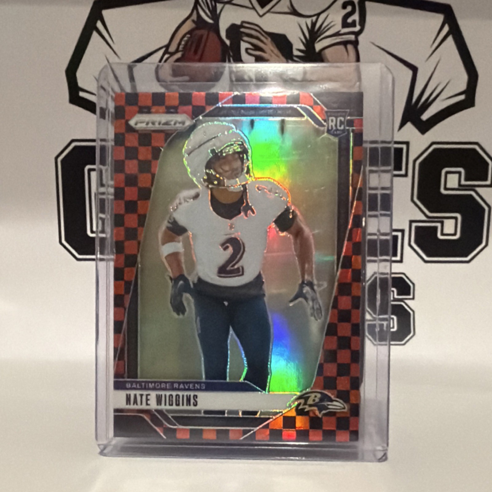 2024 Panini Prizm Black & Red Checker Rookie Nate Wiggins SSP Ravens Football