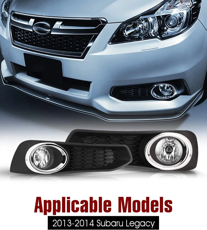 Par de luces antiniebla delanteras para Subaru Legacy 2013-2014 luces de parachoques interruptor de cableado Foto 4 de 4