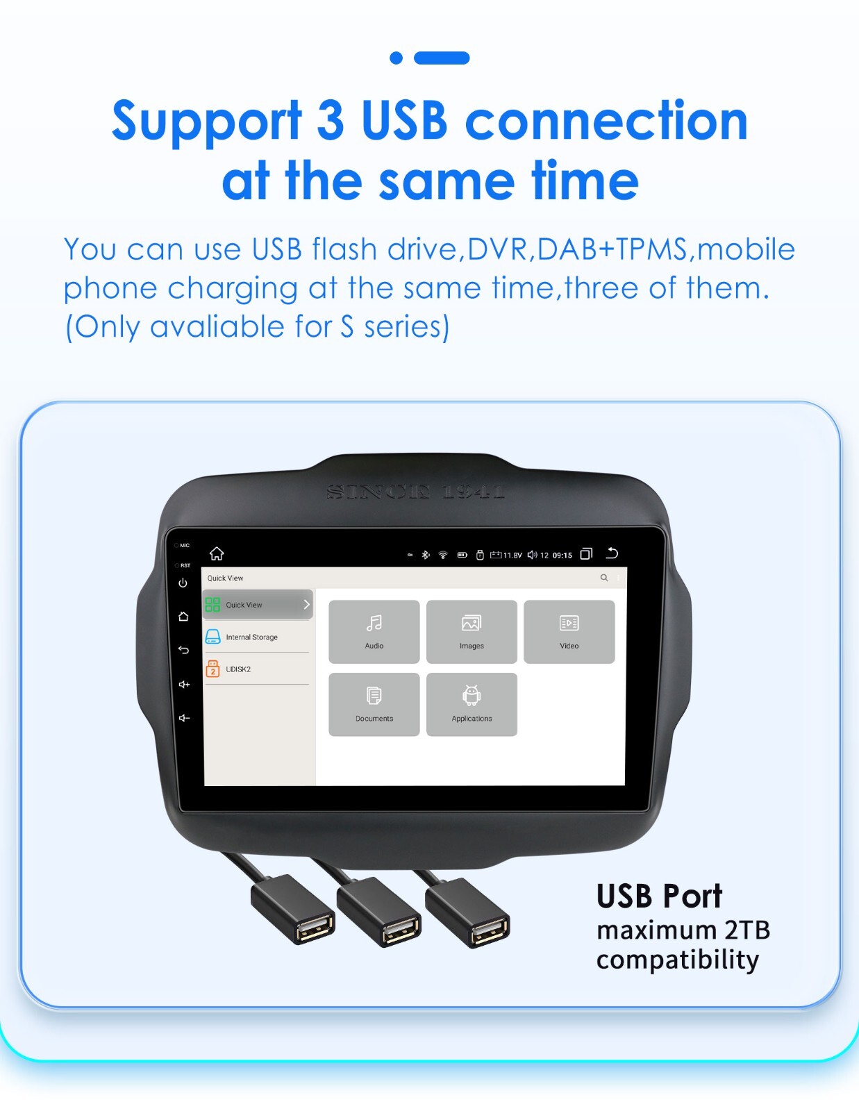 For Jeep Renegade 2016-20 Car Radio Stereo Carplay Android 12 GPS WiFi BT Player