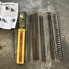 Lot Of Alligator Flat Belt Lacing Hammer On Lathe Conveyor Hit Miss Engine Etc