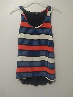 The Limited Women's Tank Top XS Red White and Blue Striped Casual Beach Gym Wear