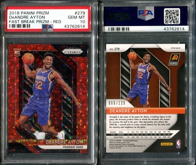 その他 2018 Panini Prizm Deandre ayton Psa10! PSA 10 2018-19 Panini Prizm Prizms Fast Break Red #279 Deandre