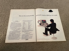 Vintage 1985 IBM Personal Computer AT Print Ad 1980s