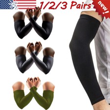 1-3 Pairs Cooling Arm Sleeves Cover UV Sun Protection Outdoor Sports Men Women