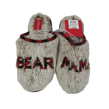 Wondershop Women  s Mama Bear Faux Fur Plaid Slippers Small 5/6