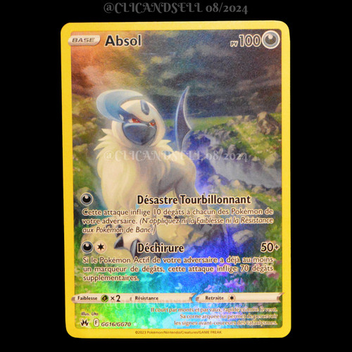 carte Pokémon Absol CRZ GG16 Zénith Suprême