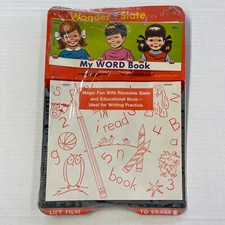 Rare Vintage 1971 Magic Slate Paper Saver Toy Wonder Book Sealed Pen Has Damage