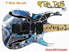 F Hole Iban Paul Gilbert style Guitar and Bass Decals sticker set 2 Color