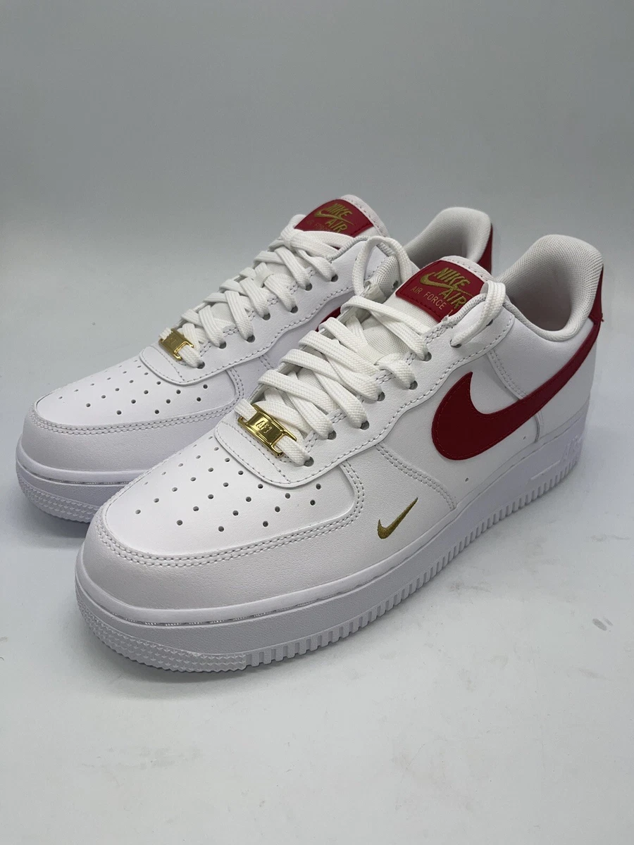 Nike air force 1 cheap white gym red metallic gold