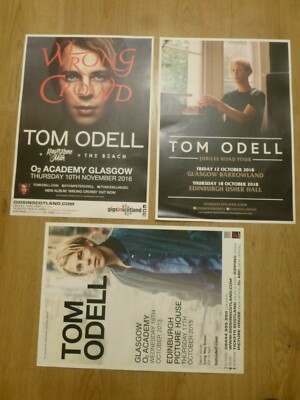 TOM ODELL CONCERT POSTERS - COLLECTION OF 3 SCOTTISH TOUR SHOW - GIG MEMORABILIA