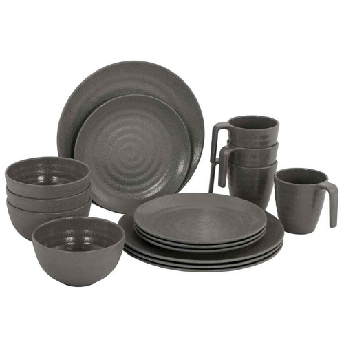 Ensemble De Vaisselle Camping BO-CAMP 16 Pièces - Mélamine - Neuf (B-Ware)
