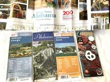 Maps Lot 5 Southeastern States Alabama Georgia Indiana Used