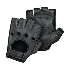 GUANTI GUANTINI MEZZE DITA IN PELLE NERO L PER AUTO GUIDA SPORTIVA VOLANTE SPORT