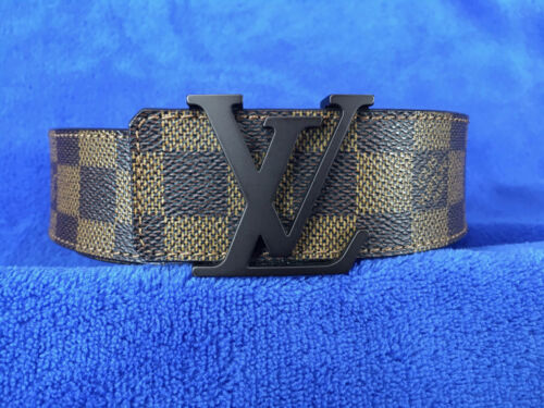 Men's Louis Vuitton LV Damier Ebene Canvas Belt M9807 Size 100/40 EXCELLENT!